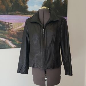 Preston & York Classic Black Leather Jacket